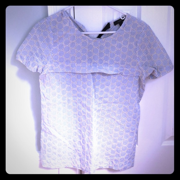 J.Crew Seersucker Top - Picture 1 of 5